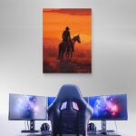 تابلو عکس اتاق گیمینگ با تم رد دد (عمودی) Red Dead-092 - Image 3