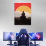 تابلو عکس اتاق گیمینگ با تم رد دد (عمودی) Red Dead-098 - Image 3