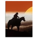 تابلو عکس اتاق گیمینگ با تم رد دد (عمودی) Red Dead-099