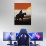 تابلو عکس اتاق گیمینگ با تم رد دد (عمودی) Red Dead-099 - Image 3