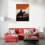 تابلو عکس اتاق گیمینگ با تم رد دد (عمودی) Red Dead-099 - Image 4