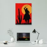 تابلو عکس اتاق گیمینگ با تم رد دد (عمودی) Red Dead-104 - Image 2