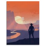 تابلو عکس اتاق گیمینگ با تم رد دد (عمودی) Red Dead-107
