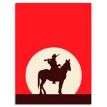 تابلو عکس اتاق گیمینگ با تم رد دد (عمودی) Red Dead-117