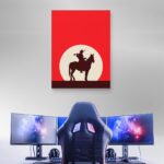 تابلو عکس اتاق گیمینگ با تم رد دد (عمودی) Red Dead-117 - Image 3
