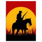تابلو عکس اتاق گیمینگ با تم رد دد (عمودی) Red Dead-133