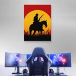 تابلو عکس اتاق گیمینگ با تم رد دد (عمودی) Red Dead-133 - Image 3