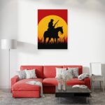 تابلو عکس اتاق گیمینگ با تم رد دد (عمودی) Red Dead-133 - Image 4