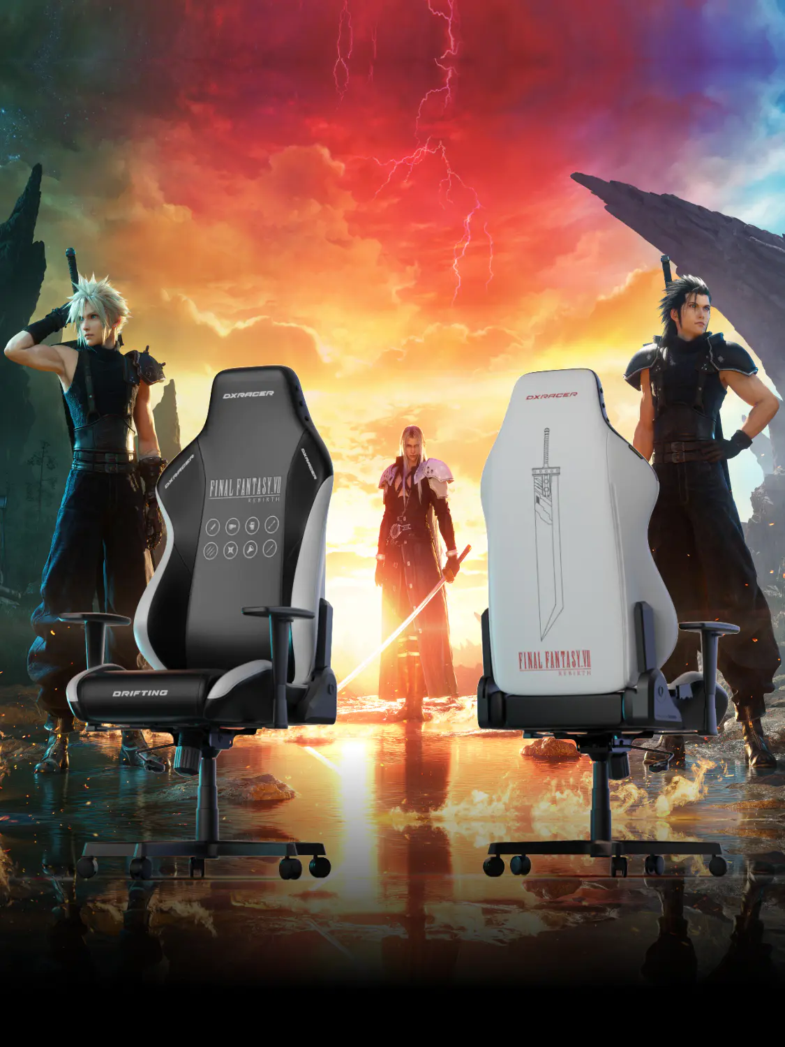 عکس صندلی گیمینگ DxRacer مدل فاینال فانتزی
