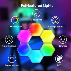 Smart LED Hexagon Light RGB Wall Lamp 07