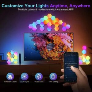 Smart LED Hexagon Light RGB Wall Lamp 11
