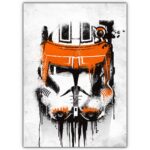 تابلو عکس گیمینگ جنگ ستارگان – گرافیتی کلاه خود (عمودی) Helmets Graffiti-004