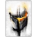 تابلو عکس گیمینگ جنگ ستارگان – گرافیتی کلاه خود (عمودی) Helmets Graffiti-006