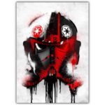 تابلو عکس گیمینگ جنگ ستارگان – گرافیتی کلاه خود (عمودی) Helmets Graffiti-009