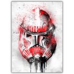 تابلو عکس گیمینگ جنگ ستارگان – گرافیتی کلاه خود (عمودی) Helmets Graffiti-019