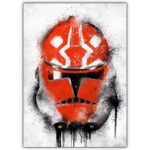 تابلو عکس گیمینگ جنگ ستارگان – گرافیتی کلاه خود (عمودی) Helmets Graffiti-020