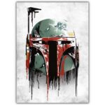 تابلو عکس گیمینگ جنگ ستارگان – گرافیتی کلاه خود (عمودی) Helmets Graffiti-034