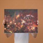 تابلو عکس گیمینگ وار همر - (افقی) Warhammer 40000 Art-001 - Image 4