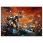 تابلو عکس گیمینگ وار همر - (افقی) Warhammer 40000 Art-004