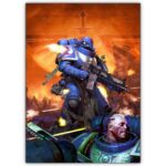 تابلو عکس گیمینگ وار همر - (عمودی) Warhammer 40000 10th Edition-007
