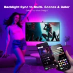 ریسه تلویزیون مدل XSync-1 برند Photonix با قابلیت سینک هوشمند نور پس زمینه با تصویر تلویزیون - سایز 32 تا 79 اینچ - با سنسور دوربین و تکنولوژی RGBIC - Image 14