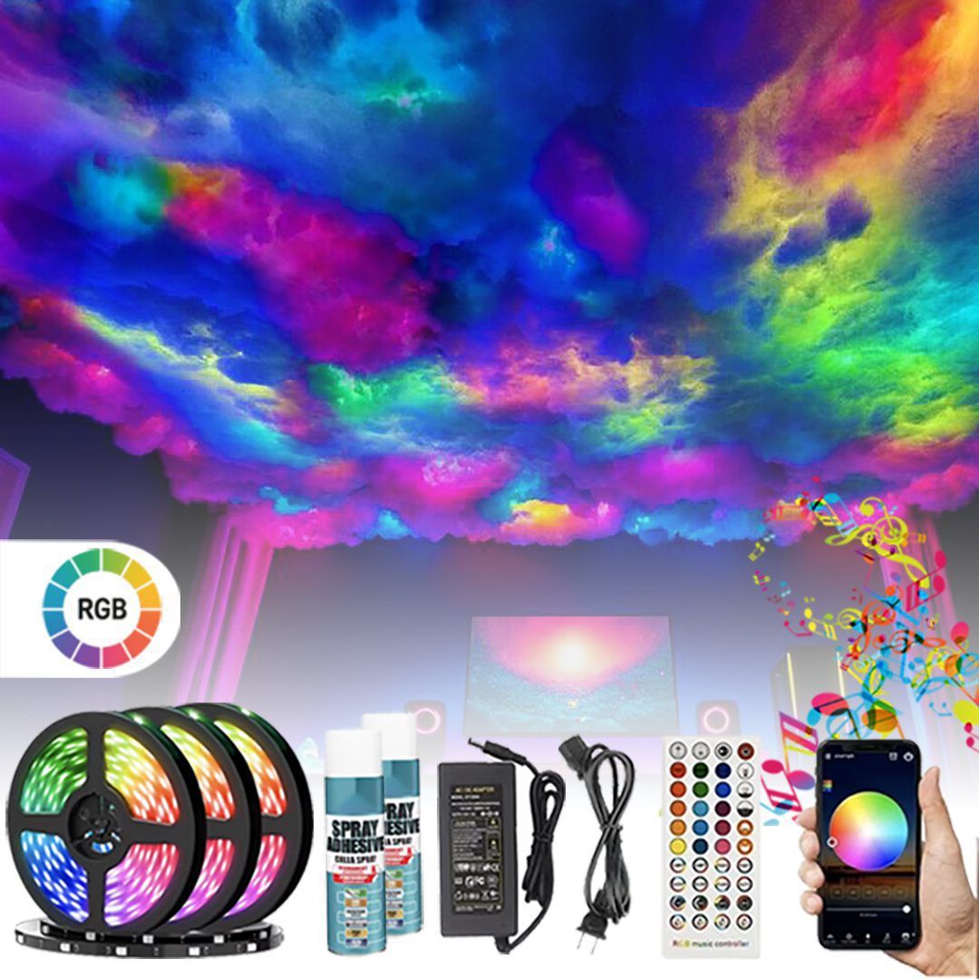 rgb01 پک کامل سقف ابری RGB گیمینگ هوشمند , ریموت و اپلیکیشن موبایل - Image 1