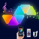 پنل دیواری هوشمند مثلثی 10 تکه RGB فوتونیکس مدل PX-TRI-03 همراه ریموت و اپلیکیشن موبایل - Image 2
