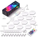 پنل دیواری هوشمند شش ضلعی 10 تکه RGB فوتونیکس مدل PX-HXA-03 همراه ریموت و اپلیکیشن موبایل - Image 8