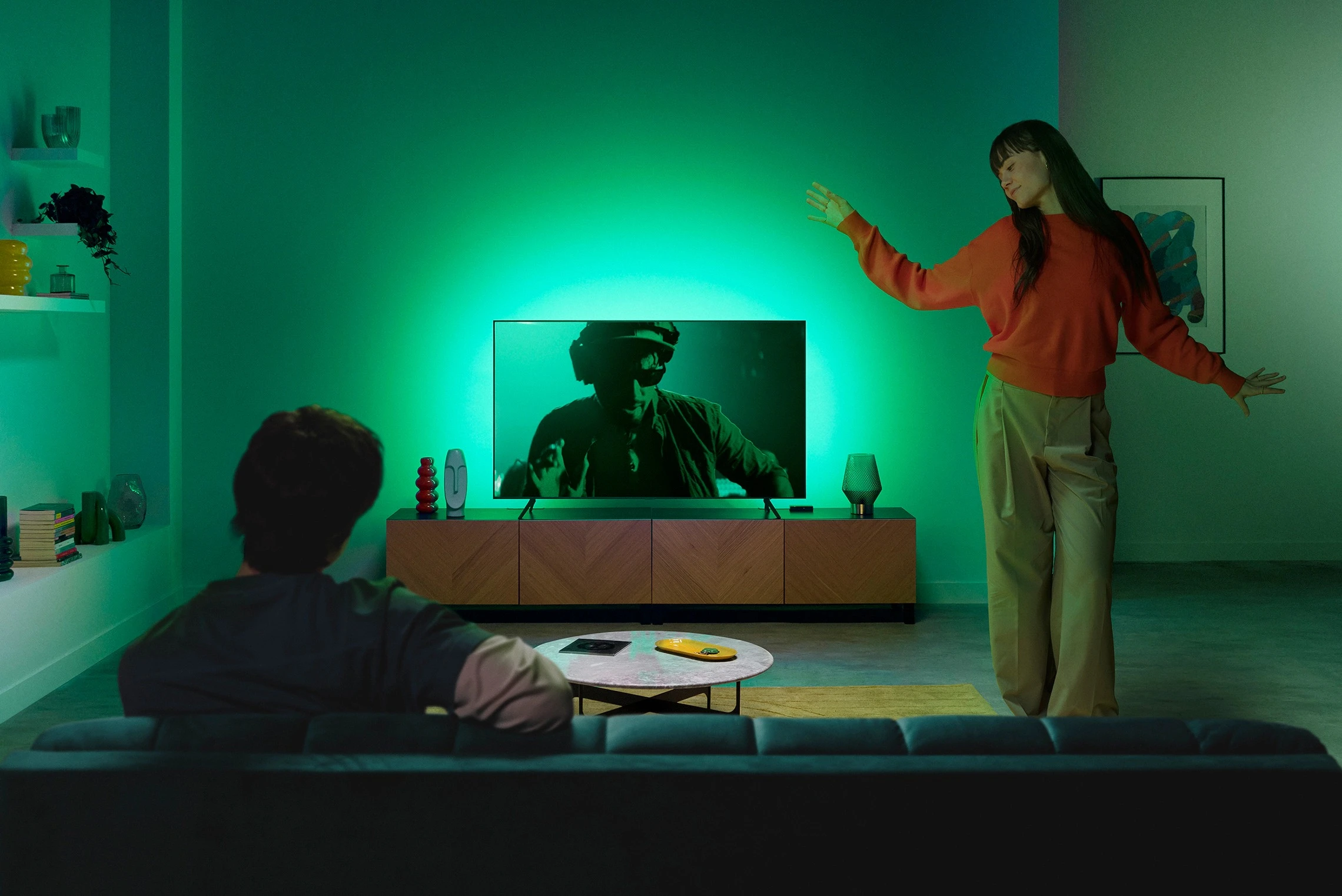 کیت نورپردازی تلویزیون – سینک باکس فوتونیکس با تکنولوژی Tuya مدل PX-Hsync-03 برای سایز 40 تا 75 اینچ با قابلیت اتصال HDMI و سینک با تصویر تلویزیون