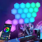 پنل دیواری هوشمند شش ضلعی 10 تکه RGB فوتونیکس مدل PX-HXA-03 همراه ریموت و اپلیکیشن موبایل - Image 3