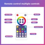 پنل دیواری هوشمند شش ضلعی 6 تکه RGB فوتونیکس مدل PX-HXA-02 همراه ریموت و اپلیکیشن موبایل - Image 4