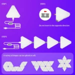 پنل دیواری مثلثی 10 تکه فوتونیکس مدل PX-TRI-01 با قابلیت سینک با تصویر مانیتور - Image 3