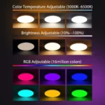 نور سقفی هوشمند RGB فوتونیکس در اتاق گیمینگ