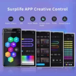 پنل دیواری 6 تکه هوشمند شش ضلعی RGB فوتونیکس مدل PX-HXA-04 با اپلیکیشن موبایل و ریموت کنترل و اتصال وای فای - Image 8