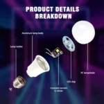 لامپ RGB هوشمند فوتونیکس مدل PX-CLE-03 با تکنولوژی Tuya و توان 9 وات - Image 9