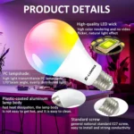 چراغ RGB فوتونیکس مدل PX-CLE-02 همراه ریموت کنترل و توان 15 وات - Image 5