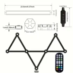 وال لایت هوشمند 9 تکه RGB فوتونیکس مدل 02-PX-DIY با تکنولوژی Tuya و ریموت کنترل - Image 4