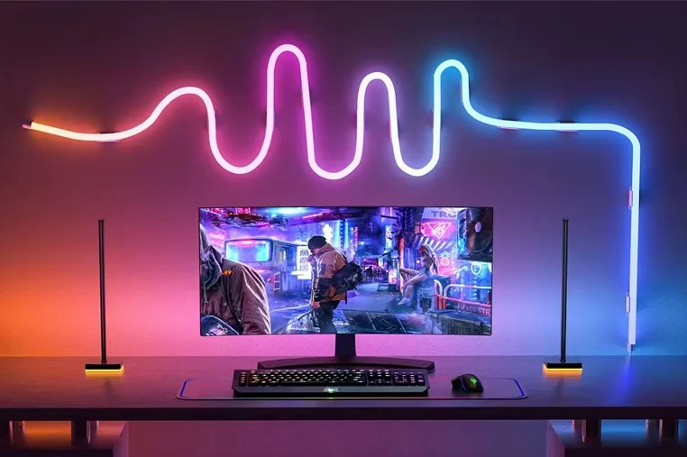 پک کامل ریسه نئون فلکسی 10 متری فول کار RGBIC (آی سی دار) فوتونیکس  مدل PX-NEON-24 با تکنولوژی Tuya – همراه ریموت کنترل و اپلیکیشن موبایل