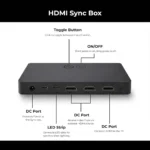 کیت نورپردازی تلویزیون - سینک باکس فوتونیکس مدل PX-Hsync-55 با تکنولوژی Tuya برای سایز 40 تا 85 اینچ با قابلیت اتصال HDMI و سینک با تصویر تلویزیون - Image 7
