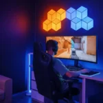 پنل دیواری 6 تکه هوشمند شش ضلعی RGB فوتونیکس مدل PX-PSHL-01 با قابلیت سینک با تصویر مانیتور - Image 3