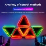 پنل دیواری 10 تکه هوشمند مثلثی RGB فوتونیکس مدل PX-TUN-02 با اپلیکیشن موبایل و ریموت کنترل - Image 4