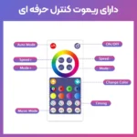 پک کامل ریسه نئون فلکسی 10 متری فول کار RGBIC (آی سی دار) فوتونیکس  مدل PX-NEON-24 با تکنولوژی Tuya - همراه ریموت کنترل و اپلیکیشن موبایل - Image 7