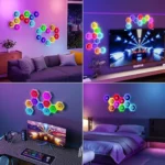 پنل دیواری 12 تکه هوشمند شش ضلعی RGB فوتونیکس مدل PX-TUN-01 با اپلیکیشن موبایل و ریموت کنترل - Image 6
