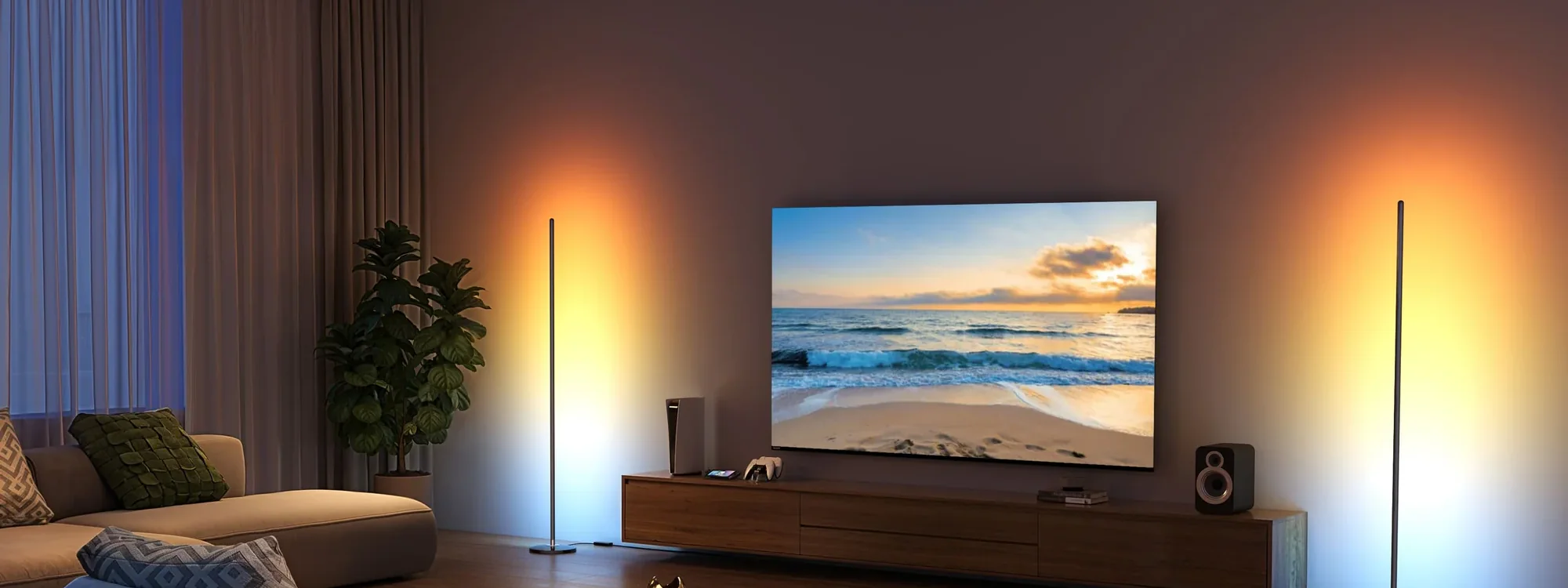 به‌وسیله نورپردازی ایستاده LED گووی، حال‌وهوای مطلوبتان ایجاد کنید.