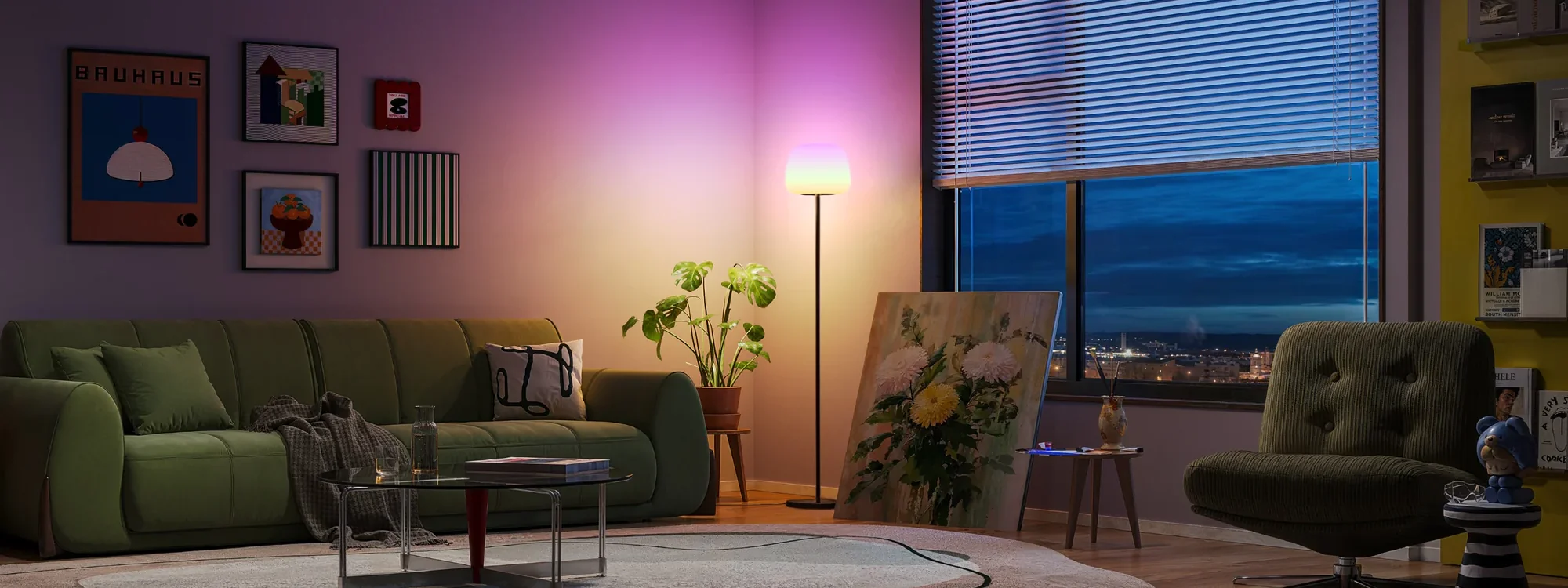 با چراغ‌های ایستاده LED گووی، فضای دلخواهتان را بسازید.